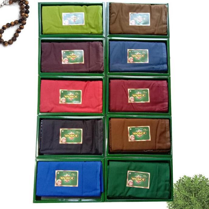 NEW Sarung Wadimor Couple Pria Bapak Anak Remaja Warna Polos Biru Abu Navy Hijau Merah Hitam Putih T