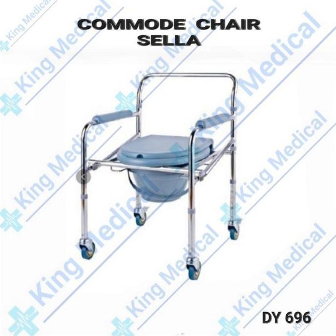 Commode Chair Kursi BAB Sellaco Pakai Roda