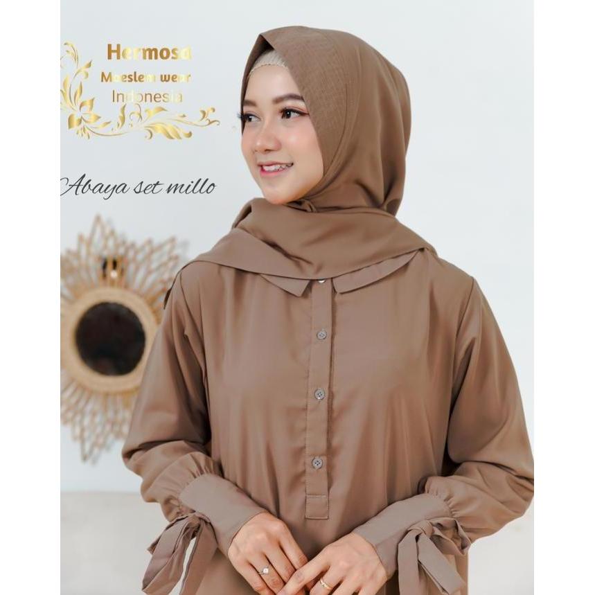 [Setelan Abaya dan Khimar Jumbo Hermosa Semua warna] Setelan Abaya dan Khimar Jumbo Hermosa bahan wo