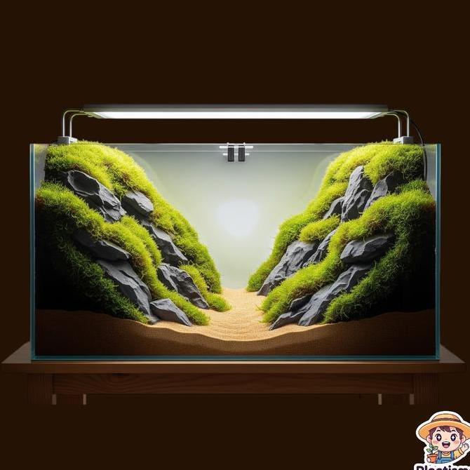 Terrarium - Grand Canyon Cube Glass Vivarium Landscape Dekorasi Indoor Tanaman Hias Display (Custom 