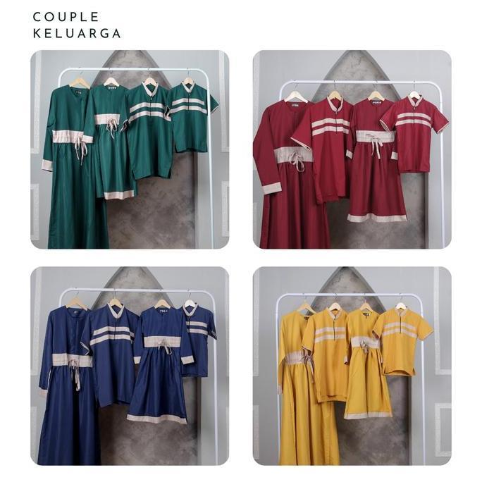 Couple Keluarga Gamis Couple Koko Couple baju muslim couple murah Pasangan Lebaran Sarimbit Keluarga