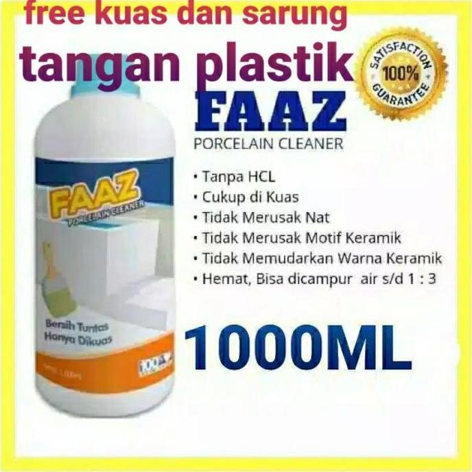 Faaz Cleaner 1000ml Pembersih Kerak Keramik Kamar Mandi Toilet Contact Cleaner Porcelain Sikat Stain