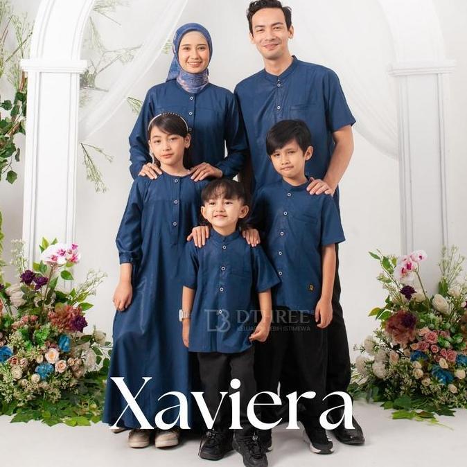 Dthree - Sarimbit Xaviera (Navy) Sarimbit Couple Keluarga 2025 / Seragam Keluarga/Sarimbit Keluarga/