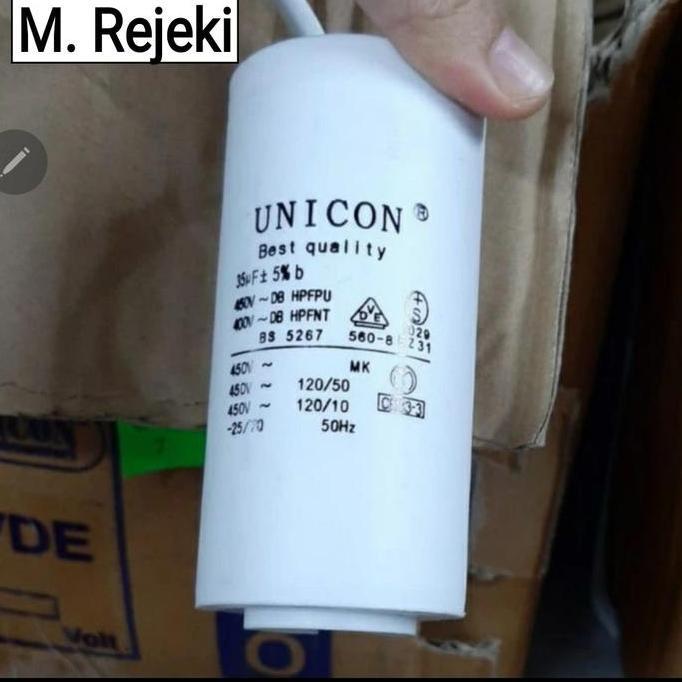 KAPASITOR CAPASITOR pompa 35uf 450VAC Unicon running 35 uf 400v 450v TERMURAH