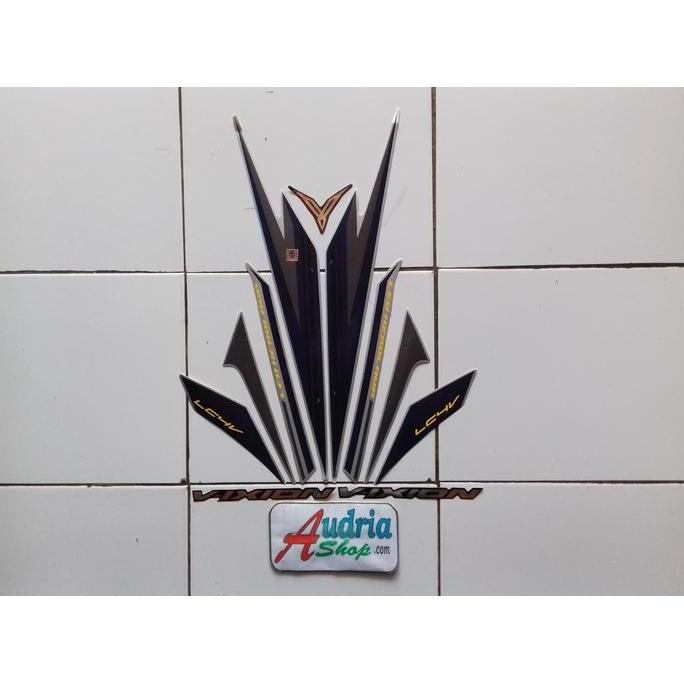 Striping Stiker Motor Yamaha New Vixion Facelite 2017 Silver-Biru TERBATAS