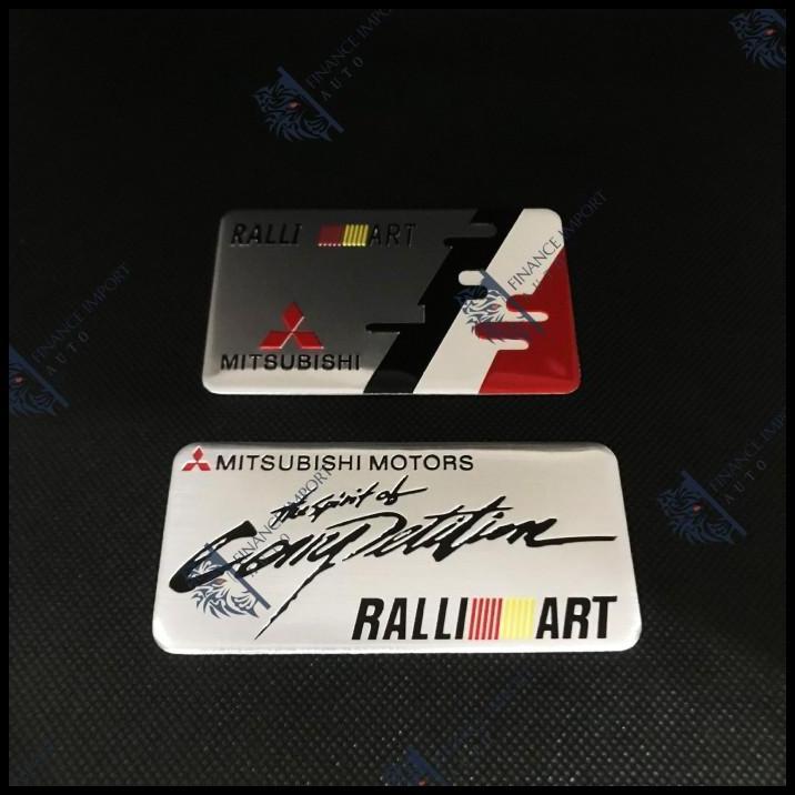 TERLARIS EMBLEM 3D RALLIART MITSUBISHI PAJERO SPORT OUTLANDER XPANDER LANCER 