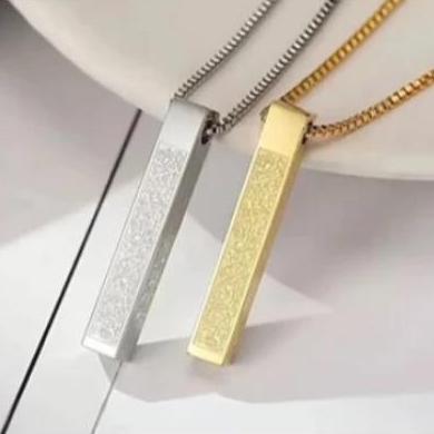 DV118 >> Kalung Allah Muhammad Ayat  Tulisan Arab Titanium Tidak Pernah Pudar kalung lafadz allah Ka