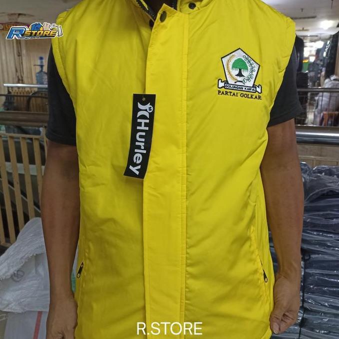 DA81 - ROMPI GOLKAR/ROMPI POLOS SERAGAMAN/ROMPI VEST PARTAI KUNING