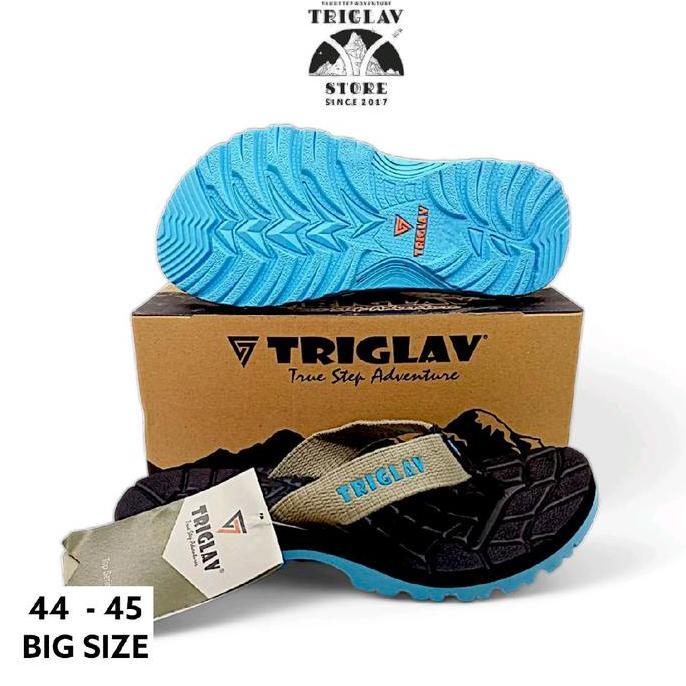 DR112 - Sandal gunung Jepit Big size Casual Pro biru Sendal pria Karet ,44-45