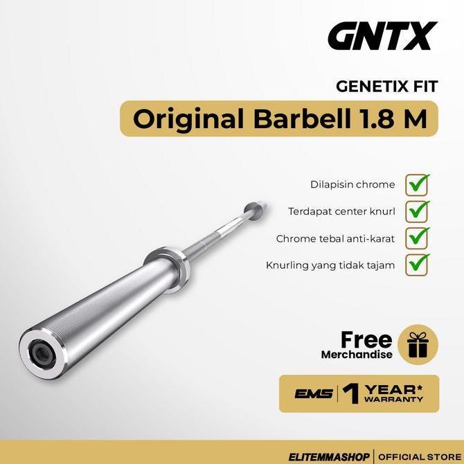 TERBARU - GENETIX FIT Original Barbell 1.8m, Barbell, Stik Barbell, Barbell Fitness,