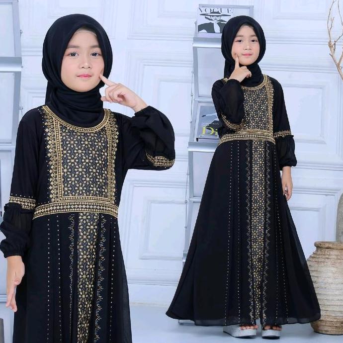 Kirimya- Gamis Abaya Anak Cindy~Baju Mewah Elegan Nyaman Dipakai Cocok Buat Acara Pesta Pengajian Dl