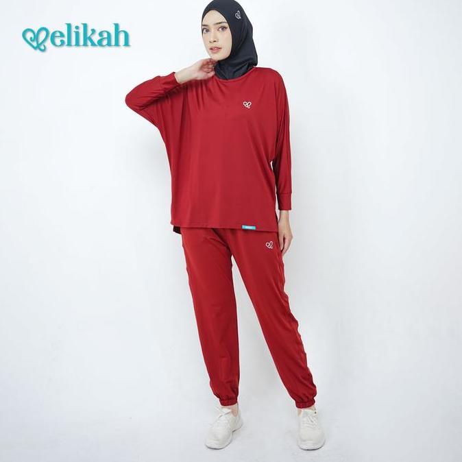 [TERBARU] ELIKAH ONE SET Baju Olahraga Wanita Muslim ELSANUM Sport Polynilon