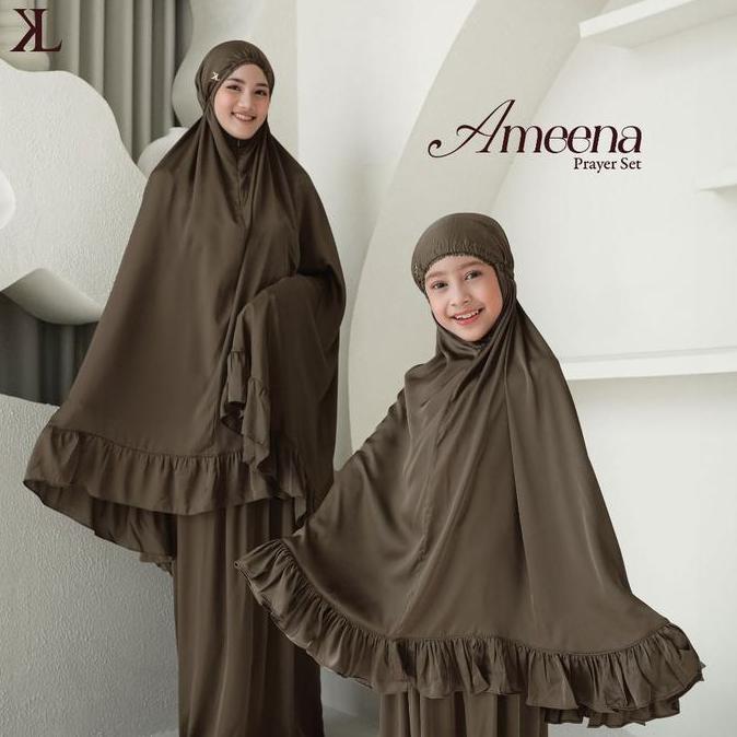 Ameena Prayer Set | Mukena Couple Mom and Kids  | Packaging with box