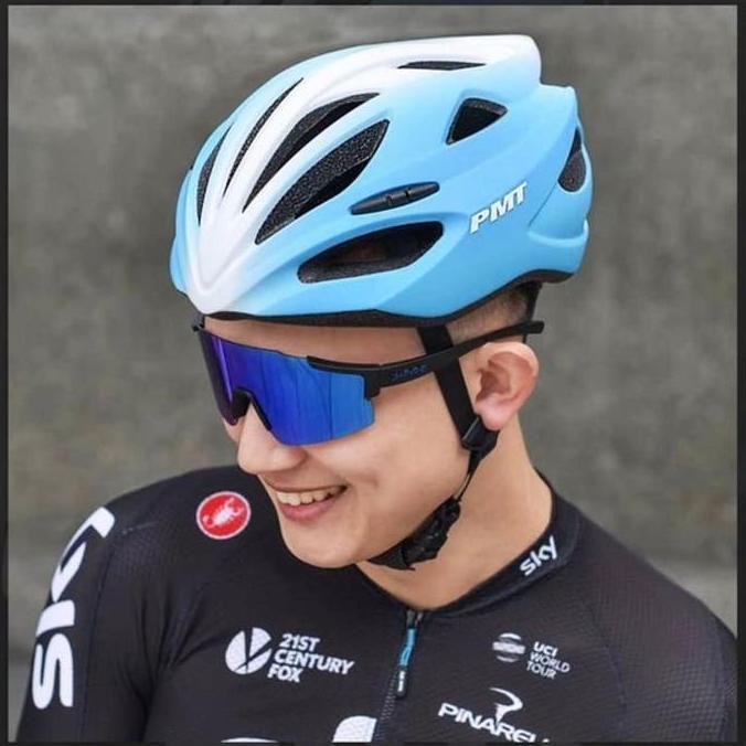 HELMET SEPEDA PMT K15 LIGHT BLUE