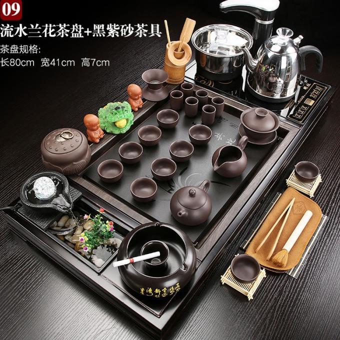 Chinese Tea Pot Set Kungfu Tea Set Tray Teapot Ceremony Komplit terlaris