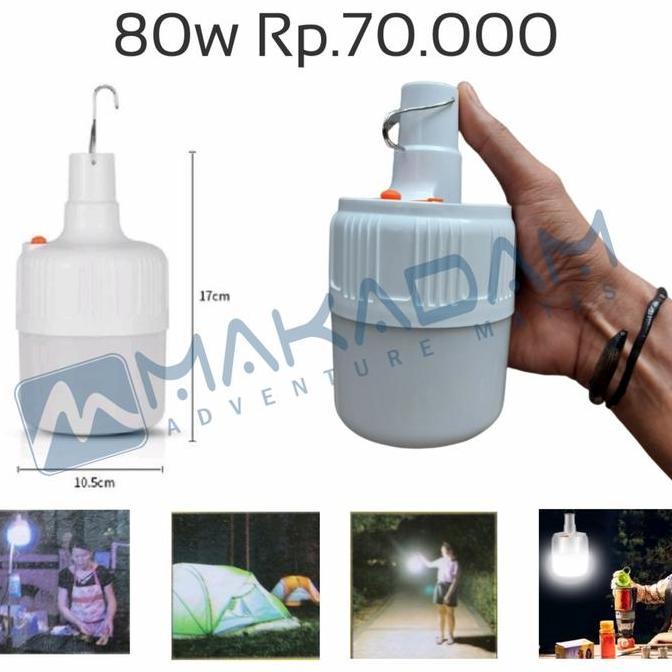 Hikway- Lampu Bohlam Gantung Emergency Camping Tenda Outdoor Charger Usb