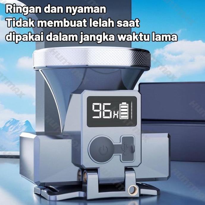 Hikway- Huntmax L56 Senter Kepala Portable / Senter Waterproof 60W 800Lumen 8000Mah