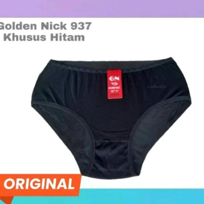 Golden nick 937 | (6 pcs) Celana dalam wanita khusus warna hitam