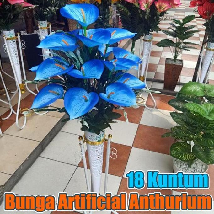 Termurah Rangkaian Bunga Anthurium/Calla Lily/Calla Lilly Artificial 18 Kuntum/Bunga Artificial Anth