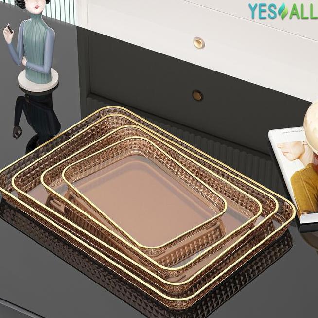 Yesall Tudung Saji Transparan Mewah Nampan Aesthetic Dengan Tutup Tray Makanan