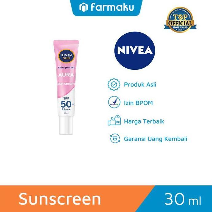 Nivea Sun Face Serum Instant Aura SPF 50 30 ml - Sunscreen Wajah