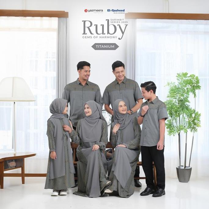 SARIMBIT 2025 RUBY SERIES - TITANIUM - Family Set Keluarga / Baju Lebaran Keluarga Muslim