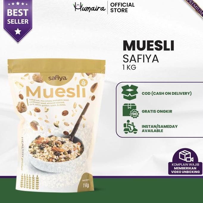 Kirimlangsungaja- Muesli Safiya 1 Kg Safiya Sereal Sarapan Muesli Original