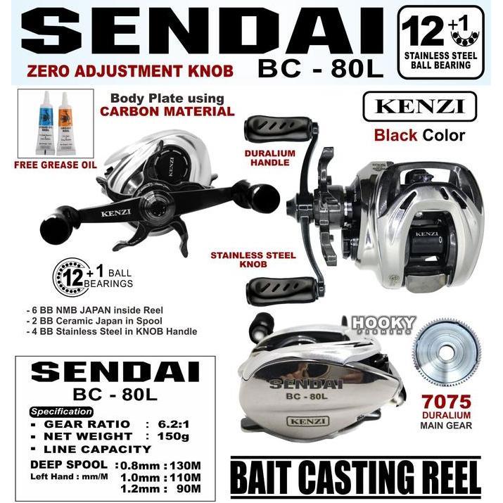 REEL KENZI SENDAI BC 80L BLACK | GOLD