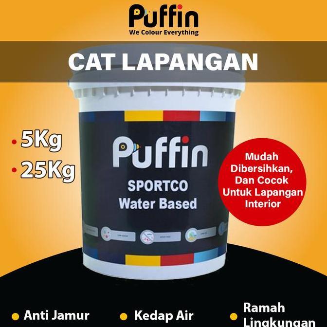 Cat lapangan waterbased Puffin Sportco 5kg