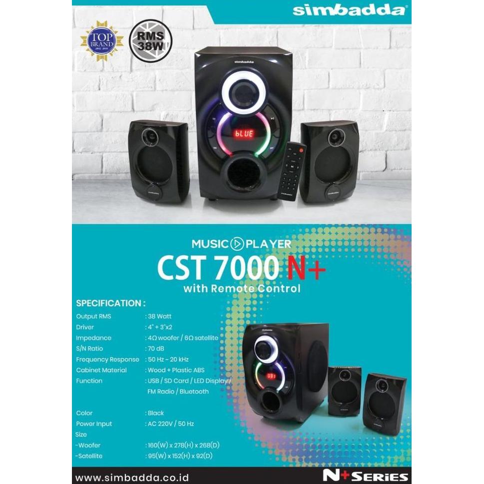 TERMURAH - Speaker Simbadda CST 7000 N+ CST 7000N Plus RGB Lightning