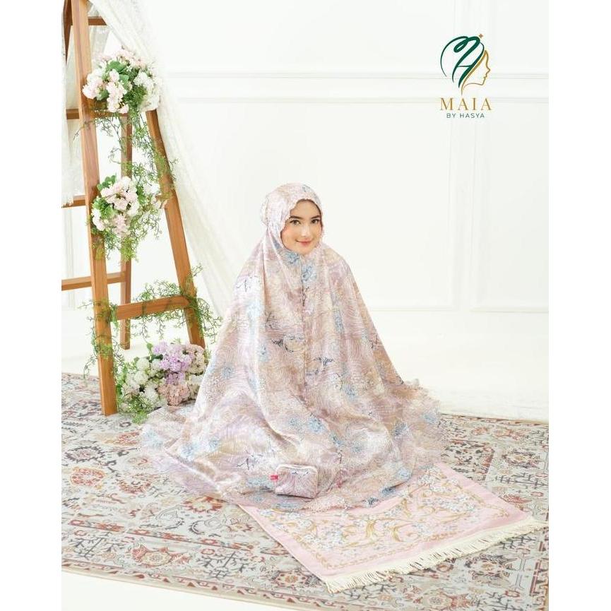 Mukena Sarah Motif Terbaru Mukena Travelling Mini Pouch Mini Jumbo Size Lasser Cut Mukena Dewasa - M