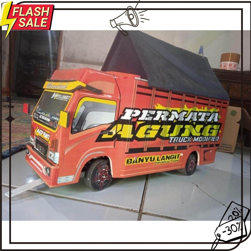 Cod Miniatur Truk Oleng Permata Agung Variasi Terpal, Trek, Trak, Truck Oleng Miniatur, Truk Oleng K