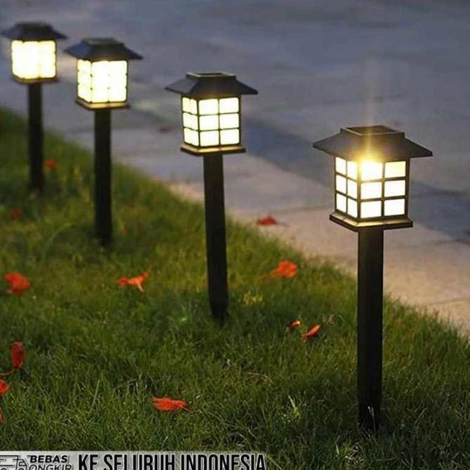 MAADSTORE Lampu taman solar tancap LED tenaga surya matahari klasik unik