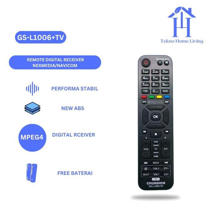 JERICOMM Remote TV+Digital Receiver Nexmedia/Navicom Chunshin GS-L1006+TV