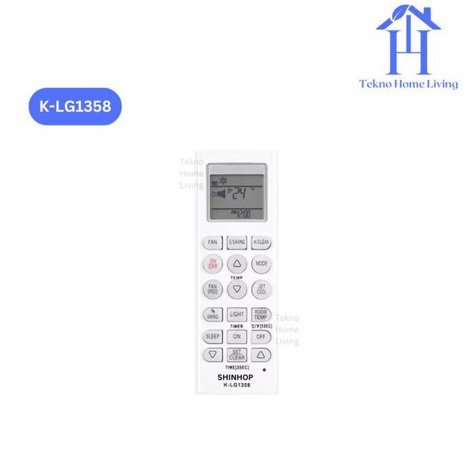JERICOMM Remot AC lLG Hercules Remote Air Conditioner Multi Universal K-LG1358 SHINHOP