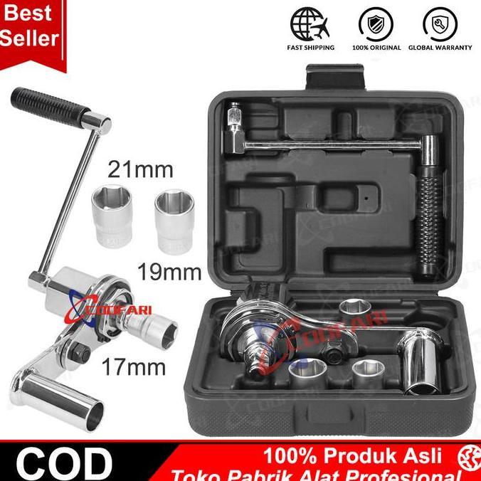 PAPPITSON Kunci roda mobil 17 19 21 mm impact roda putar manual Promo Terbaru