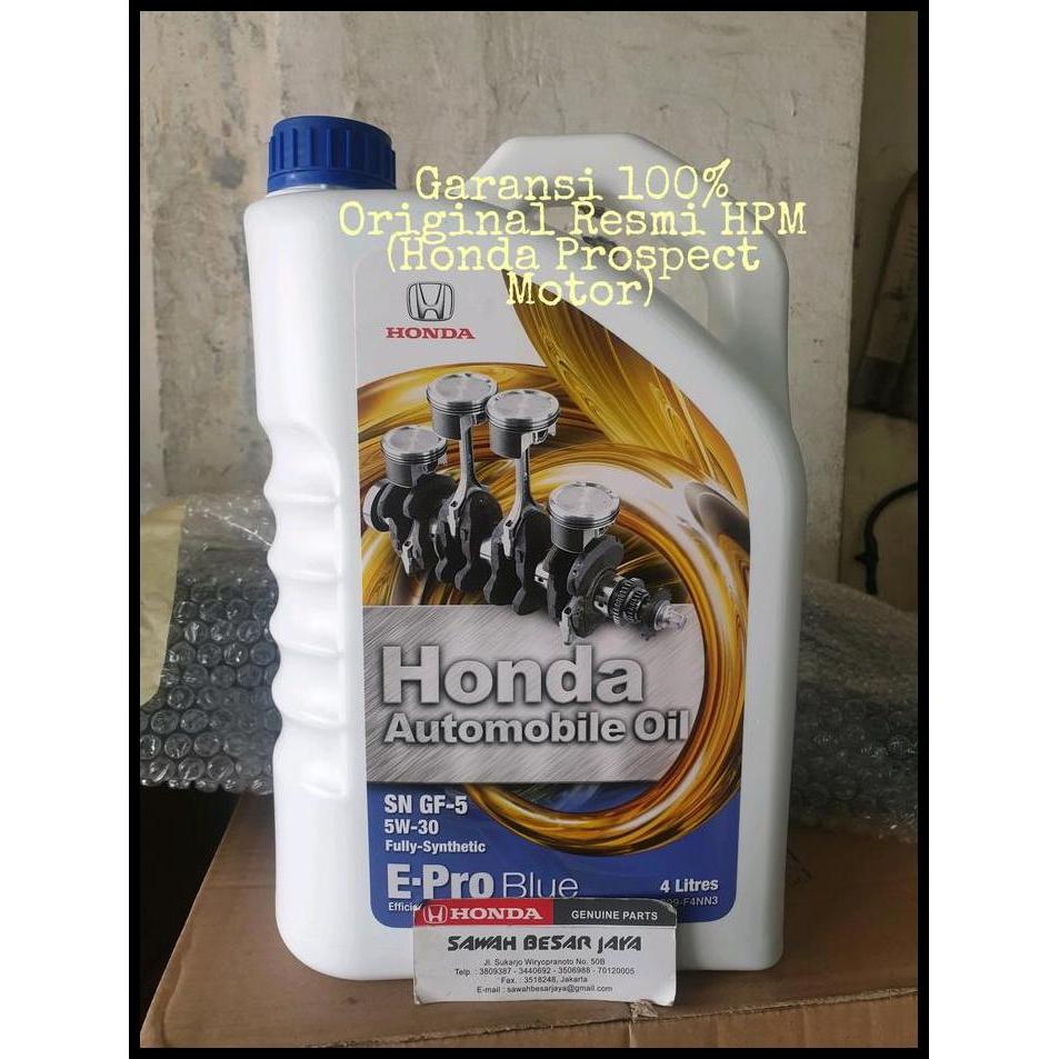 TERLARIS OLI MESIN E-PRO EPRO BLUE 5W-30 GALON ATAU 4 LITER MOBIL HONDA BRIO MOBILIO JAZZ RS FREED B
