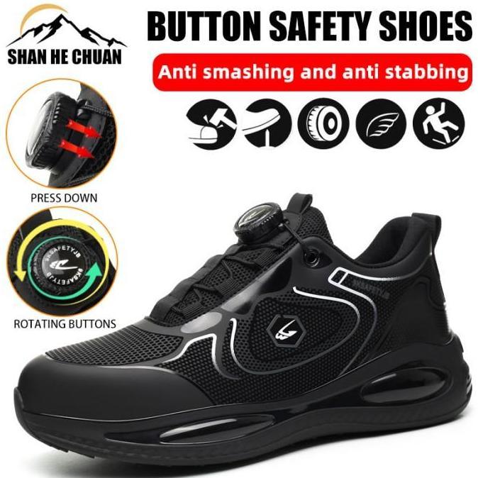 SEPATU SAFETY PRIA UJUNG BESI SPORTY ORIGINAL SAFETY SHOES IMPORT terlaris