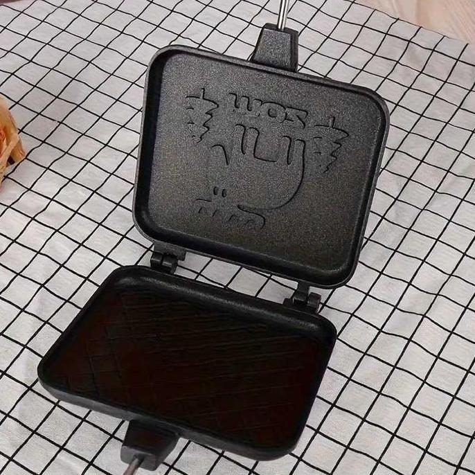 Cetakan Sandwich Maker Waffle Non-Stick Pan Double-Sided Engraving / Alat Panggang Roti Tawar GM