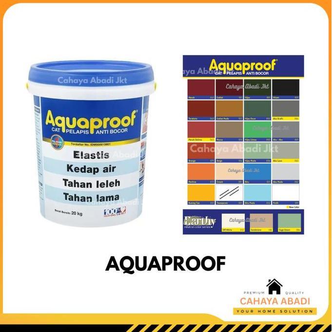 Aquaproof Cat Pelapis Anti Bocor 4KG Kedap Air Tahan Lama & Elastis untuk Bubungan Atap Dinding Samp
