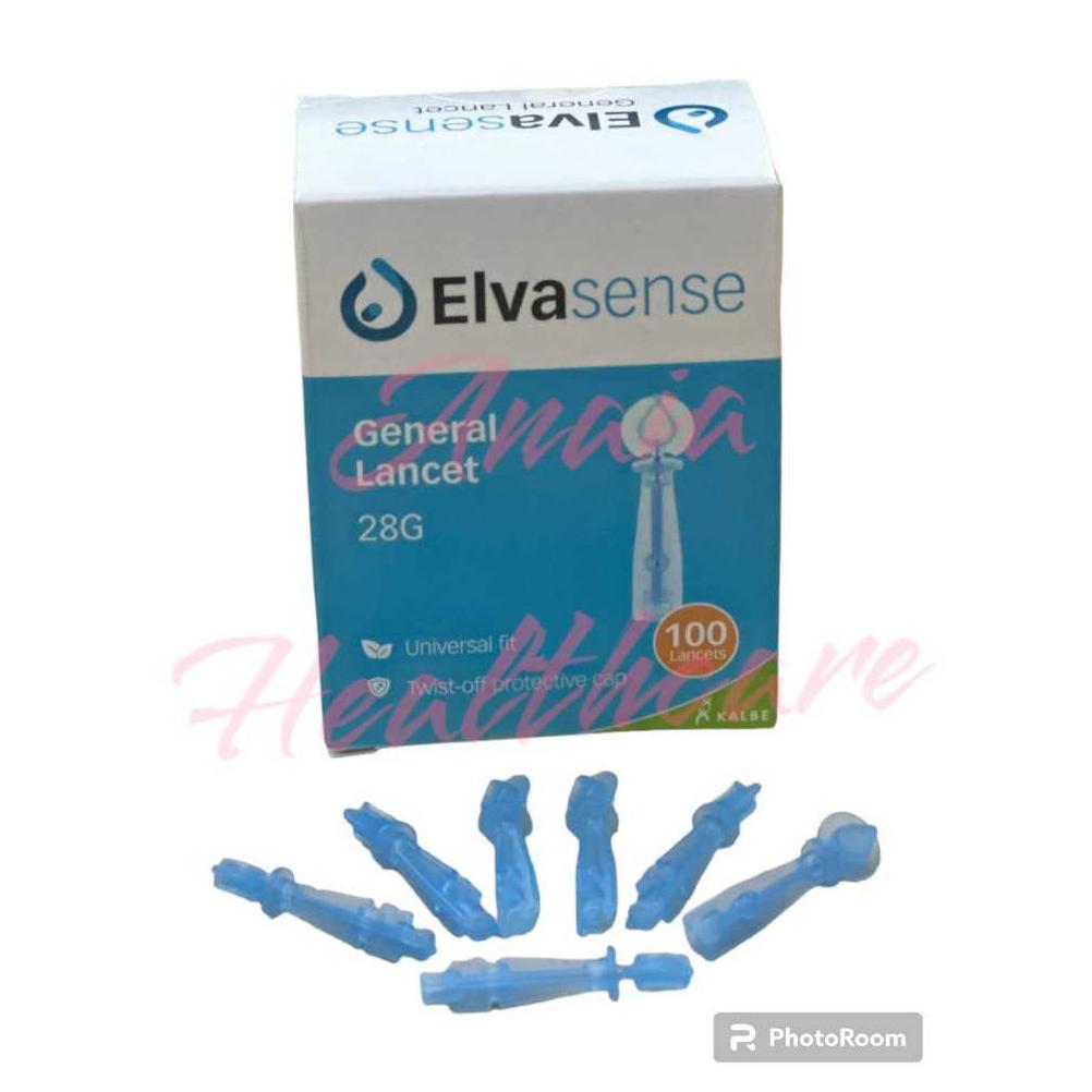 Elvasense General Lancet 28G - Blood Lancet Elvasense Jarum 28G