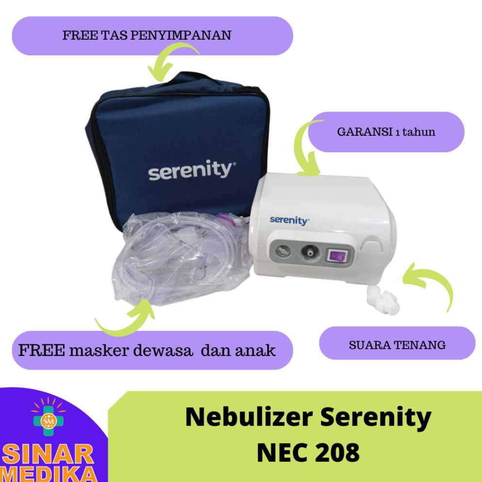 Nebulizer Serenity NEC 208 . Alat Uap Asma batuk pilek anak dan dewasa .Nebuliser