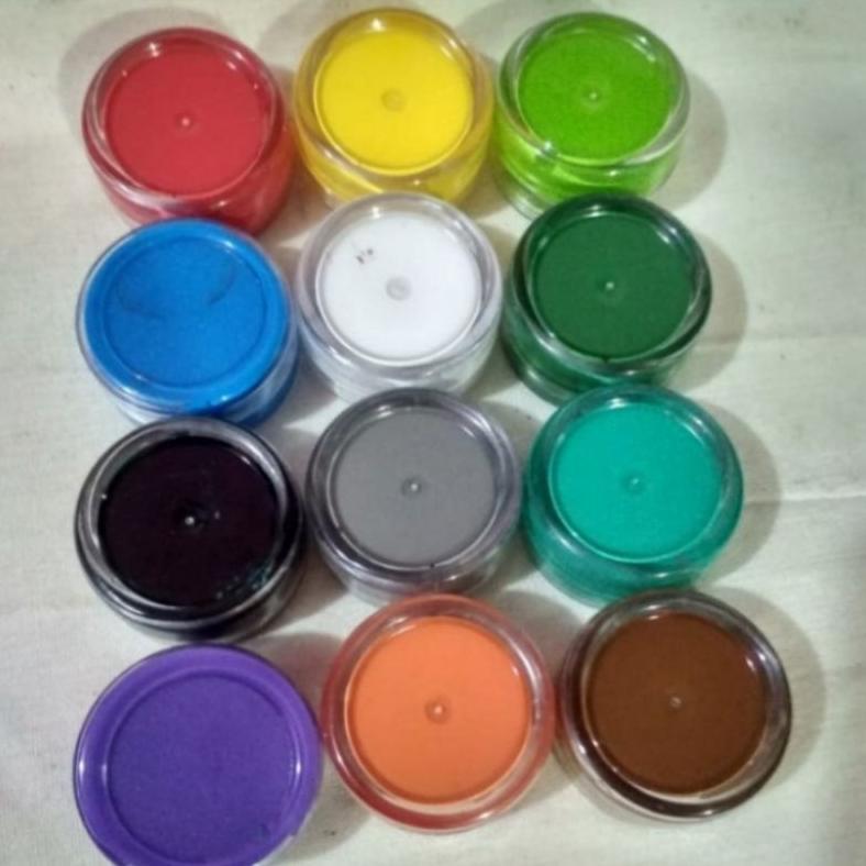 CAT AKRILIK LUKIS Set Lengkap 12 Warna Pcs 10 Gr 10gr Acrylic Bisa Untuk Styrofoam Sterofoam Kanvas 