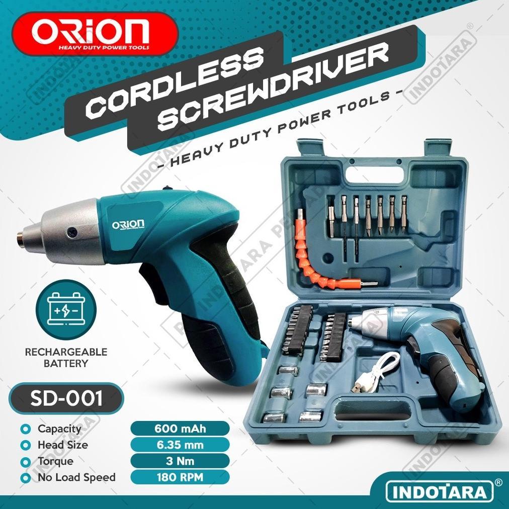 [NEW] Orion Cordless Screwdriver / Bor Obeng Baterai 3.6Volt