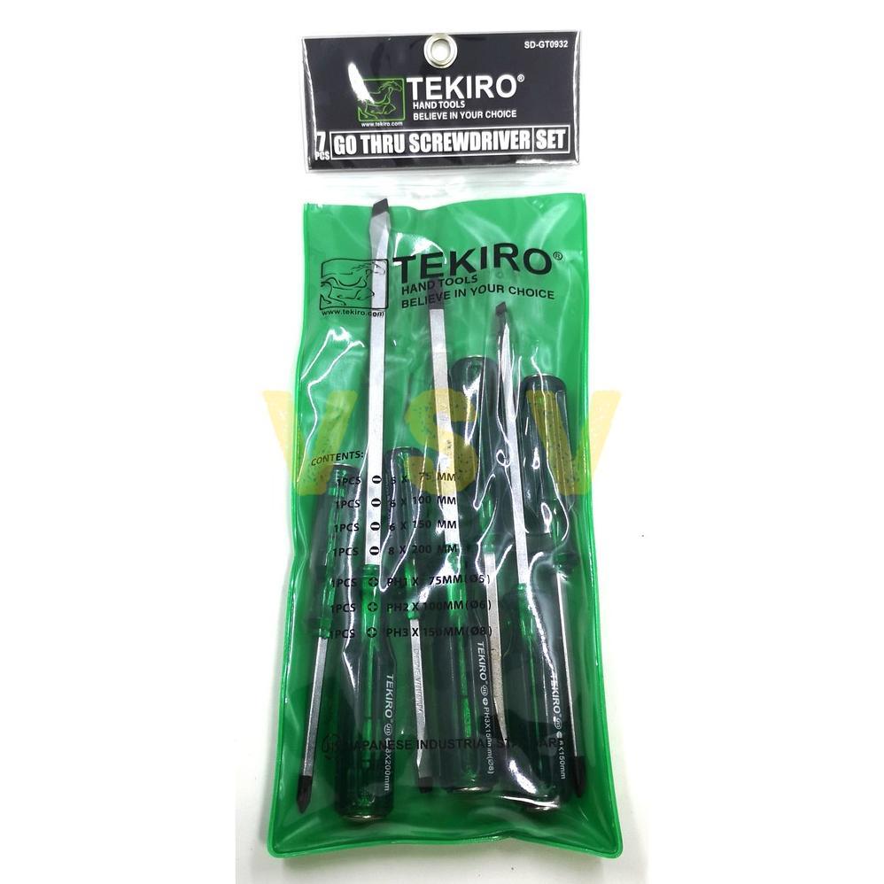 [NEW] TEKIRO OBENG Go thru set 7pc / Obeng set 7pc / Obeng tembus
