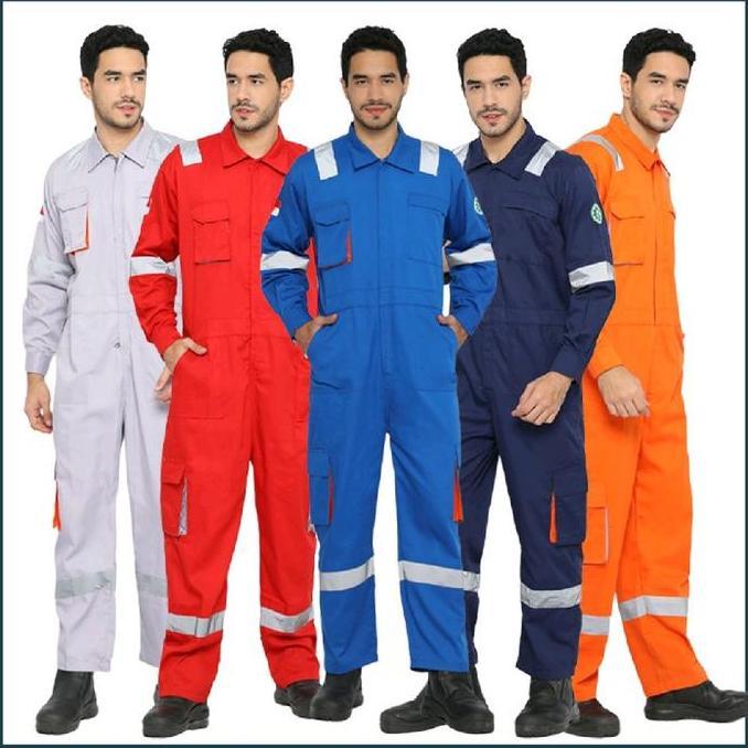 ARJA SAFETY [ FREE LOGO K3 & BENDERA ] Wearpack Safety Premium Coverall Terusan American Drill Baju 