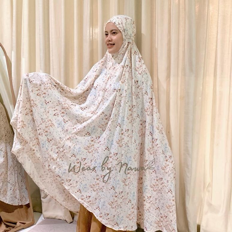Nawa - Mukena Katun Rayon Premium Motif | Mukena Dewasa | Mukena Adem Terbaru | Mukena Karet Kepala 