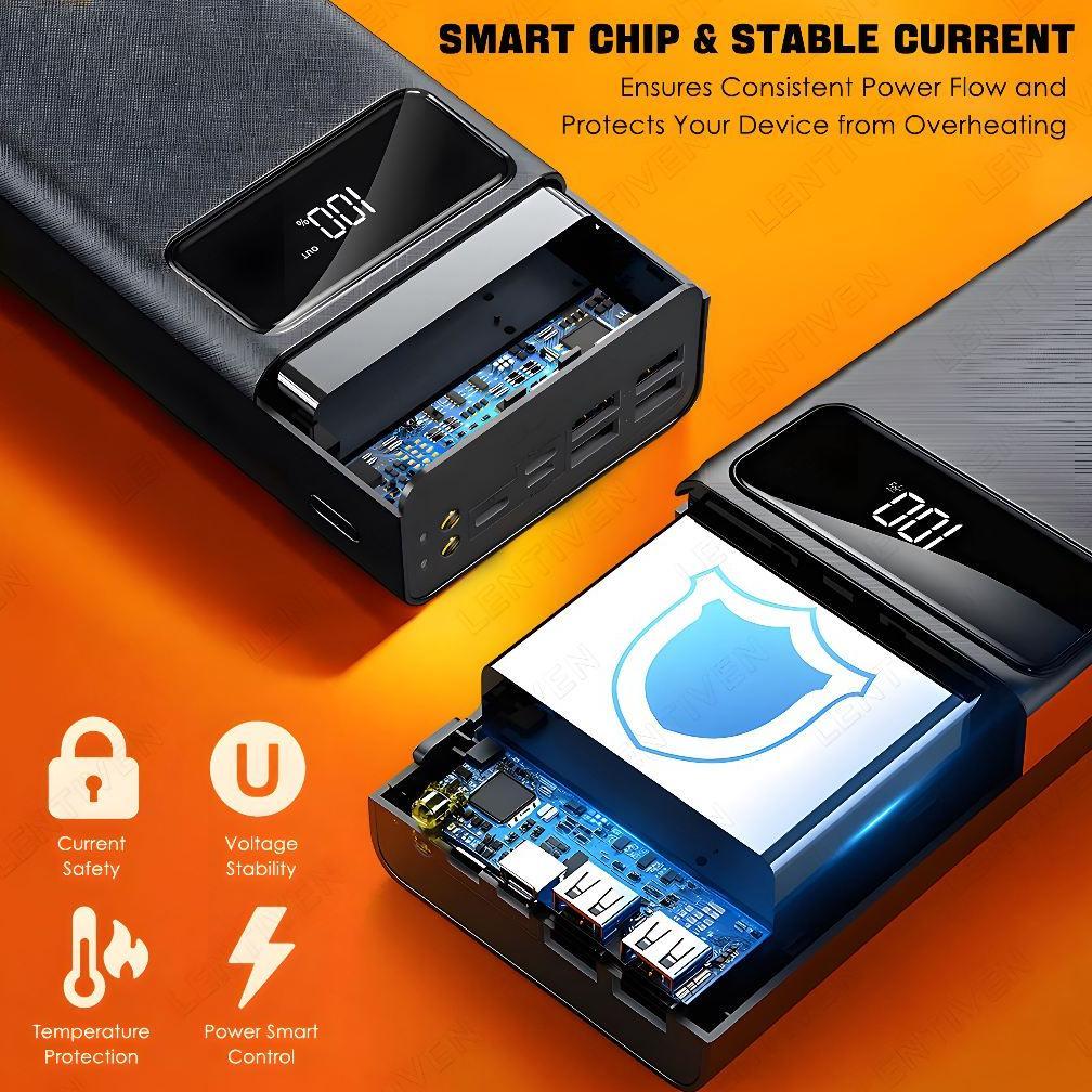 Terbaru Puning Lentiven Powerbank 60000Mah 4 Usb Fast Charging
