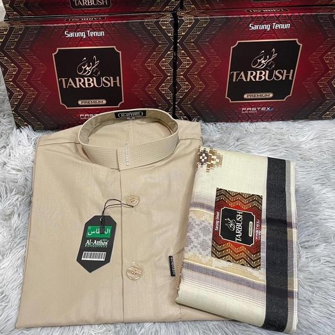 1 set koko dan sarung goyor tarbush banyak pilihan warna cekout sekarang juga Polos Muslim Baju Dewa