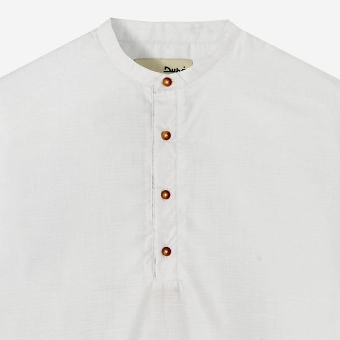 DUHA Baju Koko Lengan Pendek - Zahr - White